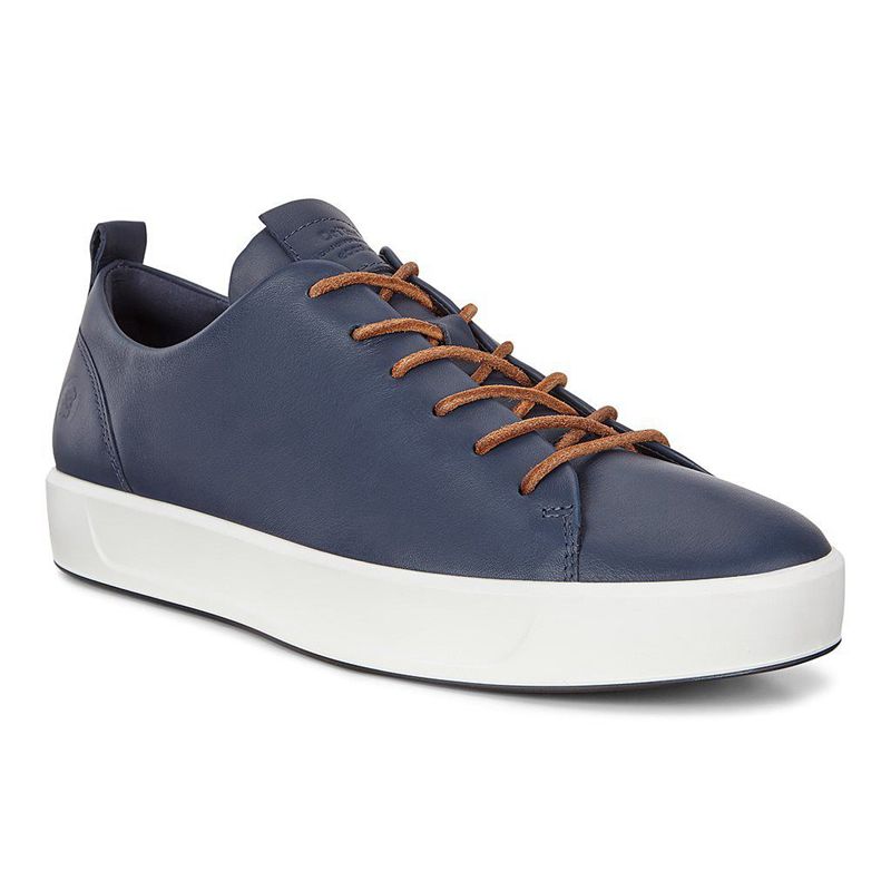 Men Casual Ecco Soft 8 M - Sneakers Blue - India SDWMOA409